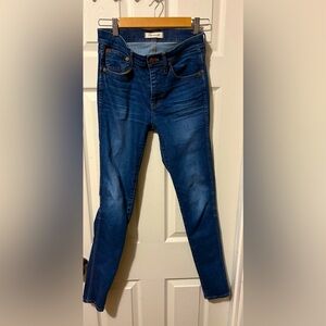 Madewell 9” high rise skinny skinny jeans. 27 tall.